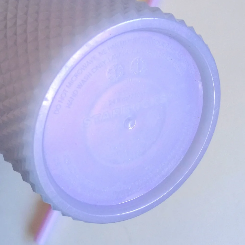 Starbucks Lavender Lilac Bling Studded 24oz Cold Cup Tumbler with Lid & Straw